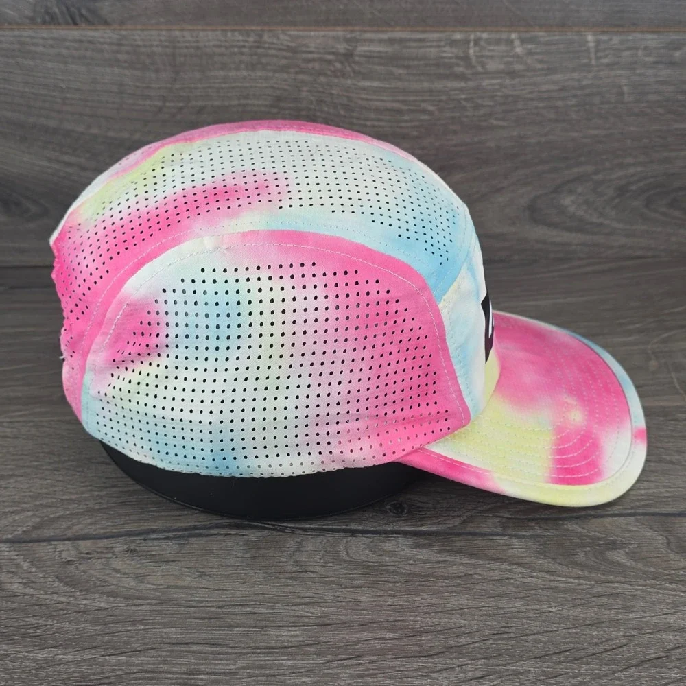 rnnr Hat Pace Cap Strap Back Pink Women Tie Dye Running Lightweight Perforated